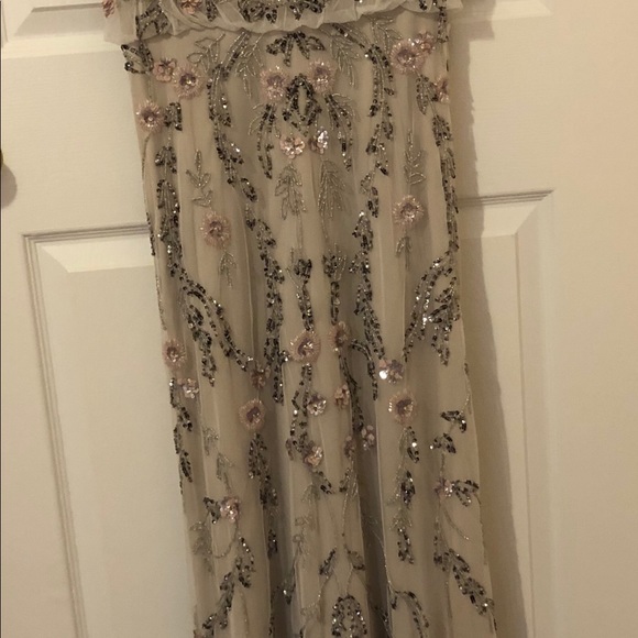 Adrianna Papell Beaded floral blouson gown BNWT - Picture 5 of 10